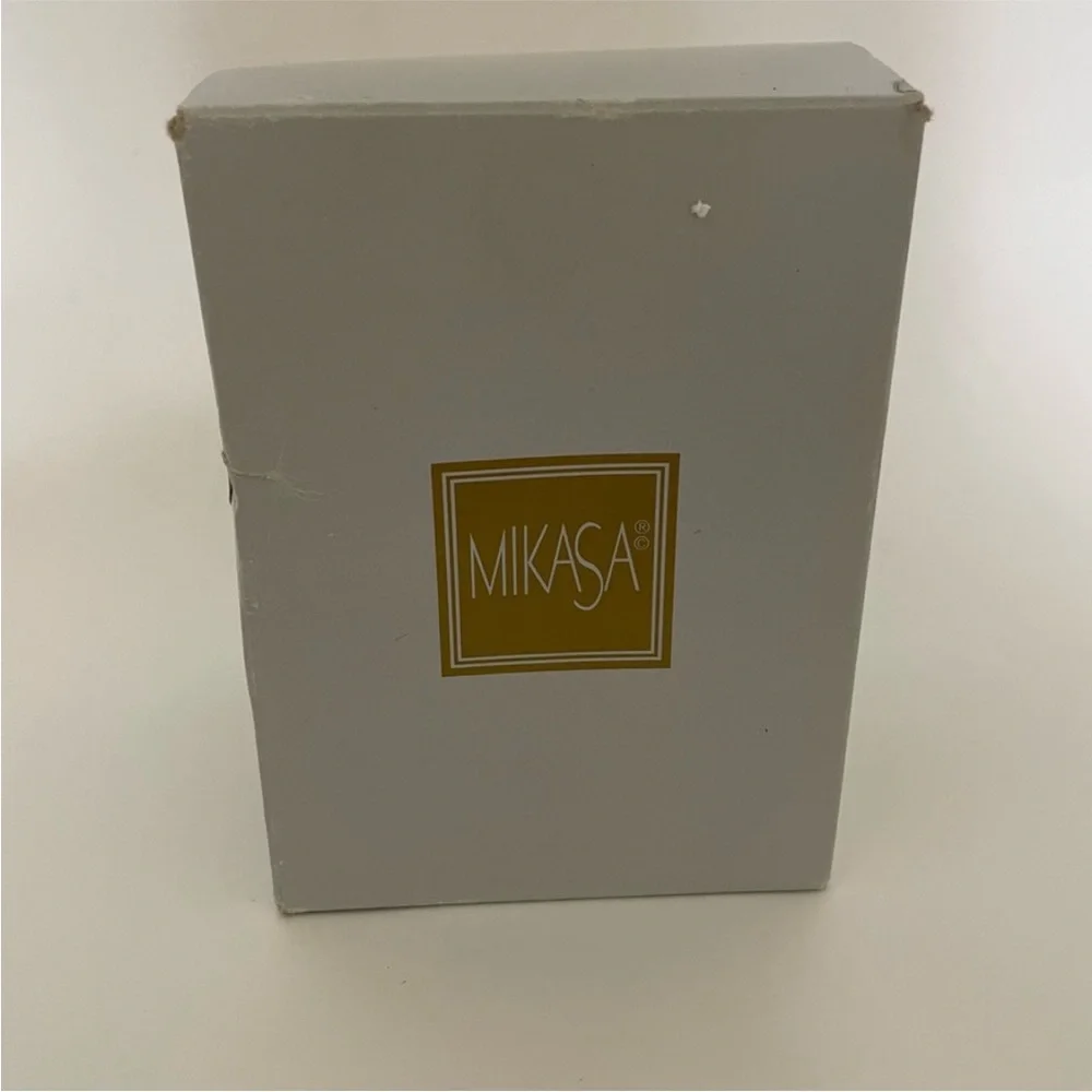 MIKASA Heavenly Wishes Trumpeting Angel Frosted Glass Candleholder